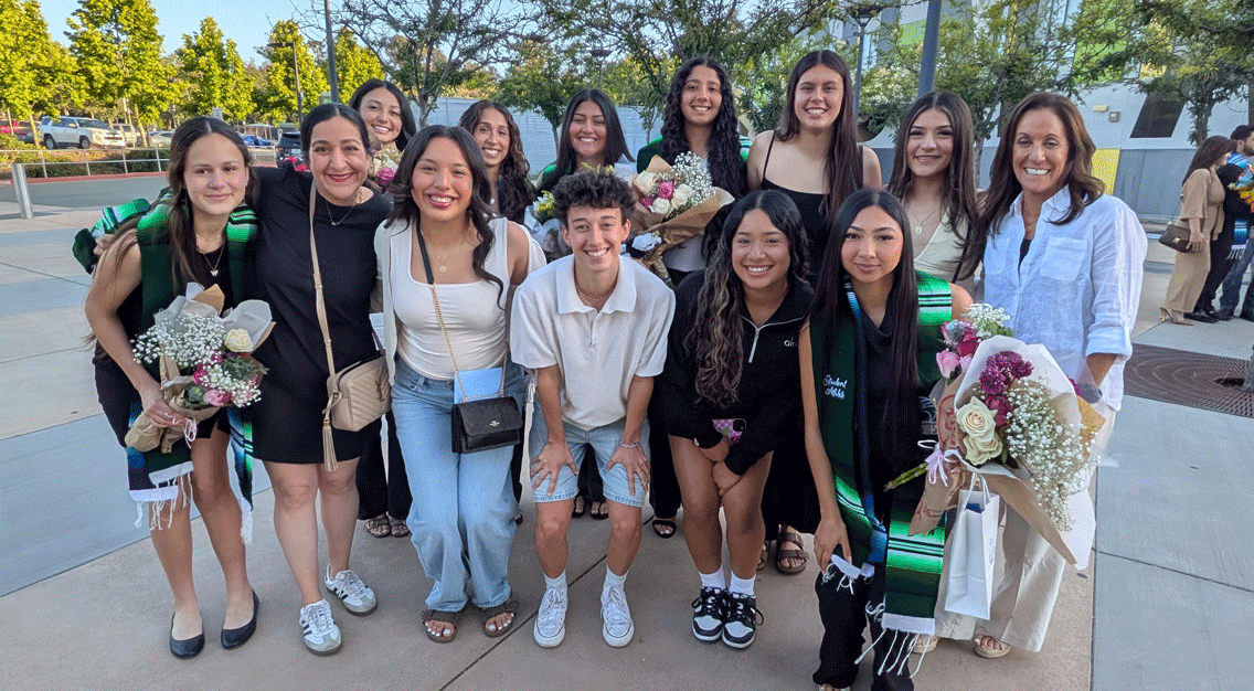 group of women following graduation